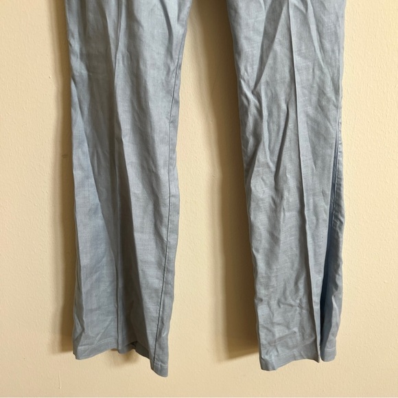 Anthropologie Level 99 Linen Blend Wide Leg Blue Pants - Picture 2 of 7